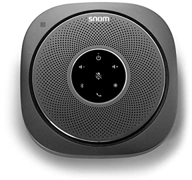Snom C300 Bluetooth 5.0 Conference Speakerphone with 6 Mics, Smart NFC Connect, 5200mAh Battery with Reverse Charging, 24 hrs Call Time, USB C, Android App, Home Office