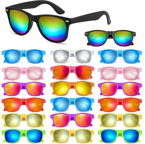 Morcheiong 40 Pack Neon Party Sunglasses Unisex Retro Style Party Favors Birthday Beach Pool Party Supplies, 10 Colors