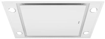 TEKA Campana Extractora de Techo 90 cm con Aspiración Perimetral, 3 Velocidades + Intensiva, 4 Lámparas LED, Función FreshAir, Motor EcoPower, Compatible con recirculación, DHT 96340 WH