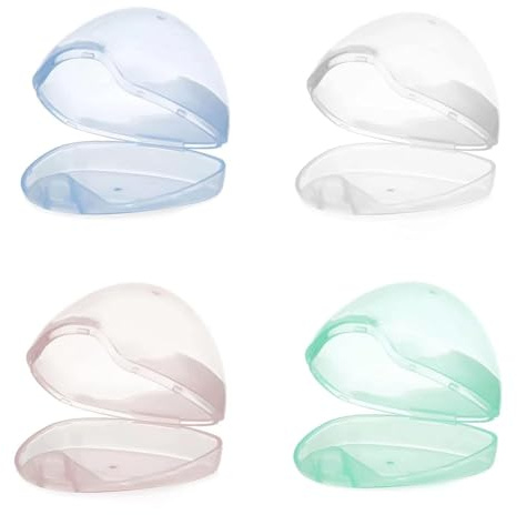 Yesmin 4 Pcs Baby Pacifier Cases - Portable Universal Sterilizing Holder Box for Travel, Car & Home