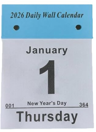 Calendario 2026 moderno a strappo con carta riciclata di alta qualità per l'organizzazione dell'ufficio, calendario da parete con pagine strappabili, calendario a strappo