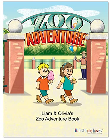 Personalized Children’s Zoo Adventure Storybook – Customize with Child’s Name, Hair Color, Gender, and Ethnicity | 28-Page 8.5” x 11” Paperback by First Time Books