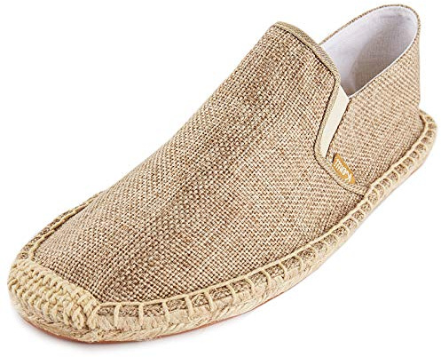 Kentti Espadrilles Plates en Toile décontractées pour Hommes Apricot 42 EU
