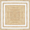 MARRAKESCH Handgewebter Jute Teppich Chloe 120 x 120 cm groß | Outdoor Teppiche eckig geflochten für Garten oder Balkon | Indoor im Wohnzimmer Kinderzimmer | Mediterrane Deko für Ihre Wohnung Haus