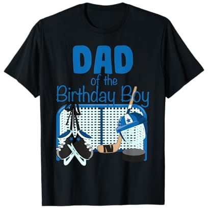Ice Hockey Dad Of The Birthday Boy Hockey Family Matching T-Shirt