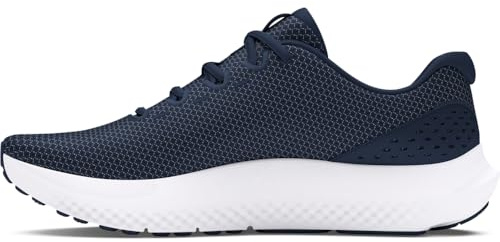 Under Armour UA Charged Surge 4 Zapatos de deporte para hombre, ligeras y transpirables deportivas de hombre, color azul almirante/blanco/blanco