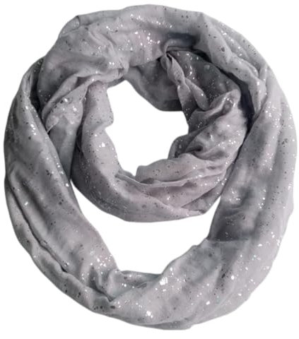 FAIRYGATE Tücher Damen Schal Grau Damen Schal Damen Loop Schal Damen Schlauchschal Kuscheliger Loopschal Halstuch in Uni Farben DA0306