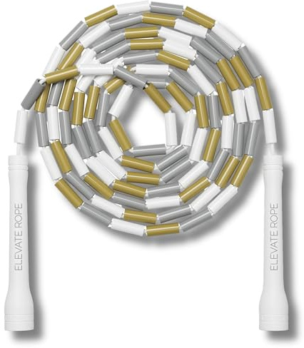 Elevate Rope Corde à Sauter à Perles Réglable 3 m – Apprendre le Rythme & le Contrôle – Corde d’Entraînement Durable pour Cardio, Freestyle & Débutants