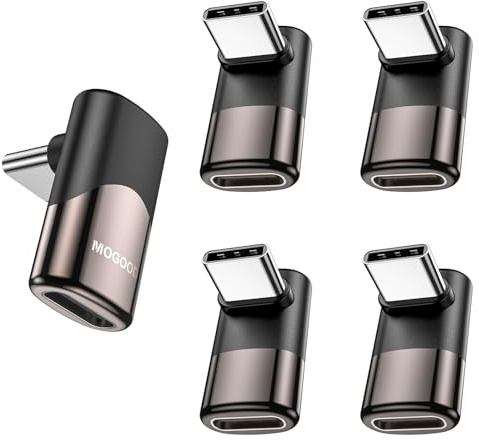 MOGOOD USB C 90 Grados Adaptador C Macho a C Hembra USB C Extender Adaptador Tipo-C de transmisión de Datos PD100W de Carga rápida y 8K@60Hz de Paso de vídeo para Accesorios de la Cubierta de Vapor