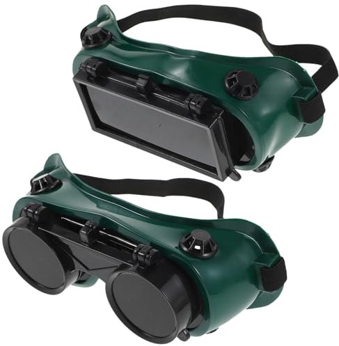 Veemoon 2 Pièces Lunettes De Sécurité Rabattables Pour Le Soudage Lunettes De Protection Des Yeux Teinte Oxy-Acétylène Lunettes De Protection De Travail Pour Le Soudage Le Chalumeau Le