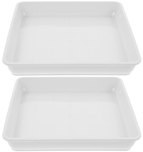 Parliky 2 Uds Bandeja Cuadrada para Macetas Bandeja para Platillos para Plantas Platillo para Macetas De Jardín Bandeja para Macetas Bandeja para Jardín De 60X60 Platillos Redondos
