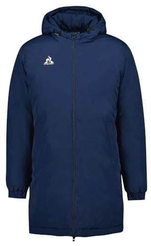 Le Coq Sportif - TRAINING Parka de banc Club N°1 m - Homme Hiver Chaude Longue Imperméable Doublée Rembourrée Polyamide Sport Travail - Taille M - Couleur Bleu
