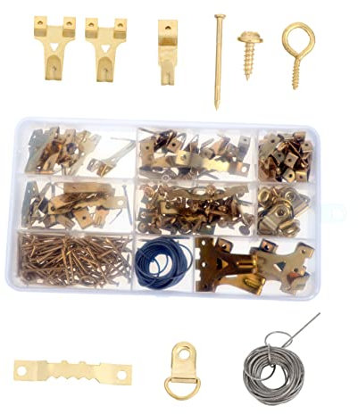 Housoutil Kit De Câbles Métalliques Facile À Installer Avec 220 Clous Anti-traces Et Muraux Pour Cadres Photo