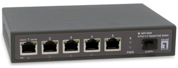 LevelOne GEP-0625 - Switch di rete, 6 porte da 2,5 GbE, 8 x PoE+, 57 W