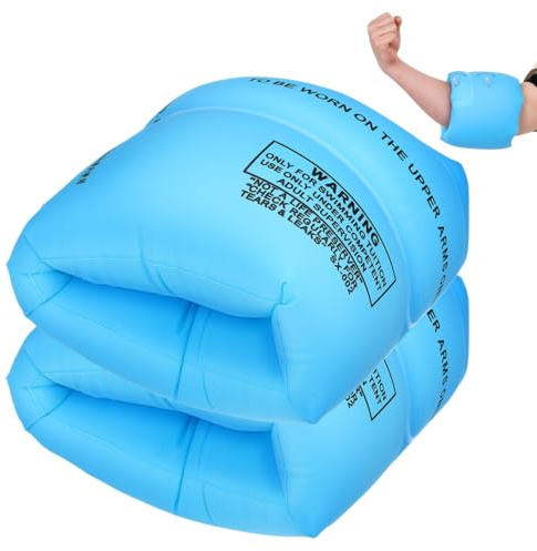 HANABASS Swimming Ring Wing Float Inflatable Hand Flippers for Swimming Flotation Buoy Armband Plugs Lap Tube Pool Fins Handles Waterslide Swimming Accessory Swim Equipment Blue