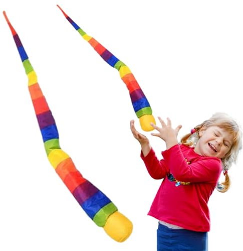 Colorful Play Sphere – Lightweight Catch Toy, Floating Tail Ball, Rainbow Tail Toy for Backyard Games, Bright Tail Ball for Skill Building for Active Kids and Indoor Fun During Early Learning