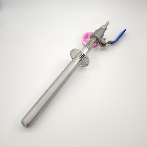 Geife Full Assembly Stainless Steel Carbonation Stone Kit, 1 Micron Aeration Stone with Non-return Valve, 1.5 Tri Clamp Connection (6 Long)