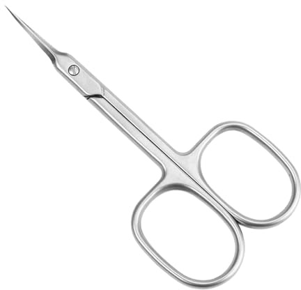 Nail Scissors, Eyebrow Scissors, Cuticle Scissors Professional, Stainless Steel Cuticle Scissors Extra Fine, for Trimming Eyebrows, Nose Hair, Finger & Toe Care(Silver)