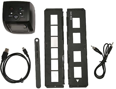 Escáner de película con Pantalla LCD TFT de 2,36 Pulgadas, escáner de Diapositivas para Negativos de 35 mm/135 mm, convertidor de imágenes Digitales JPEG de Alta resolución de 5