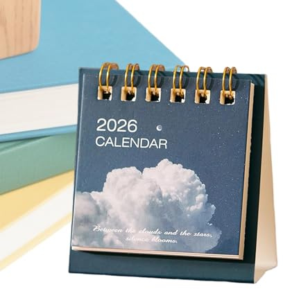 Calendrier de bureau | Mini agenda - Calendrier de table de bureau - Pour école, bureau, maison, adultes, hommes, femmes, employés, collègues, Noël, Nouvel An, fête des pères et