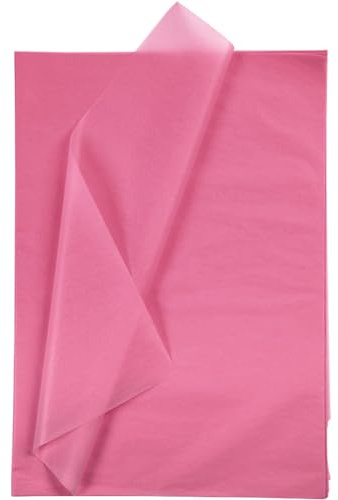 Sidenpapper, ark 50 x 70 cm, 14 g, rosa, 25 ark