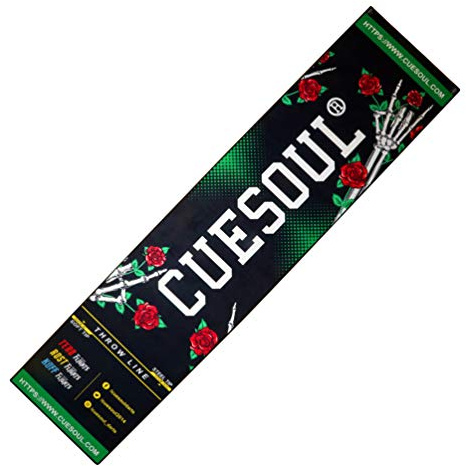 CUESOUL Il Tappetino per Freccette Heavy Duty Include Sia la Linea di Lancio Ufficiale Morbida Che Quella in Acciaio（CSDA-BD-6）