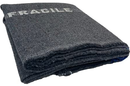 LNT France - Couverture Épaisse de Protection de Meubles pour Déménagement, Transport et Stockage Imprimée JE SUIS FRAGILE- 150 x 200 cm - 500 g/m² Couverture 100% Recyclé (1 Pièce)
