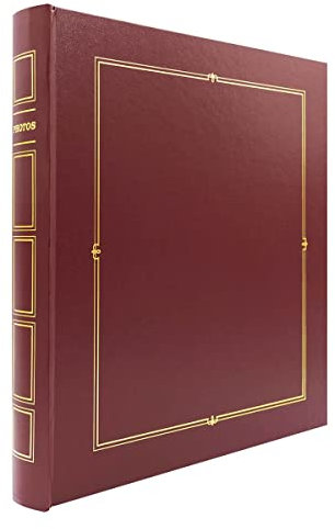 Album Photo Traditionnel Cordoue bordeaux 600 Photos 10x15 cm Rouge foncé, Compatible 11,5x15 cm 100 pages Taille : 33.5x36 cm - Fabriqué en France