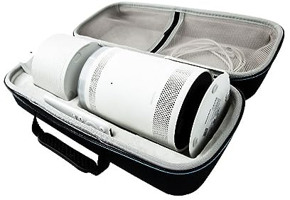 Hzycwgone Estuche Rígido de EVA Funda para Samsung The Freestyle Projector & Base de Batería,Maletín de Protección portátil Compatible con The Freestyle Proyector y Accesorios