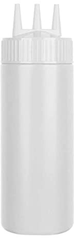 Bottiglie per salsa a 3 fori Dispenser per salse Bottiglie da spremere Strumento da cucina per uso alimentare 3 capacità Bottiglia dispenser per salsa
