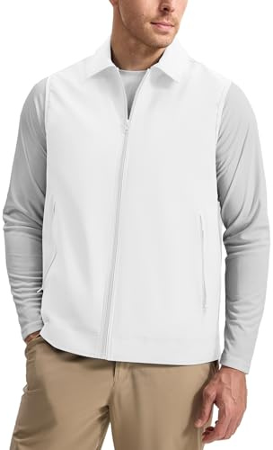 Rdruko Gilet d'été sans manches pour homme - Veste de transition légère - Gilet d'été fin - Gilet de travail pour l'automne