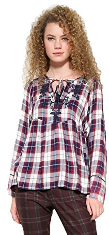 Desigual Women's Raspberry Checked Matilda Blouse M UK 12