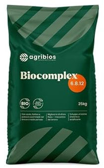 Biocomplex, NPK 6-8-12 + microelementi (25 kg), concime granulare per ortaggi, fiori e cactus