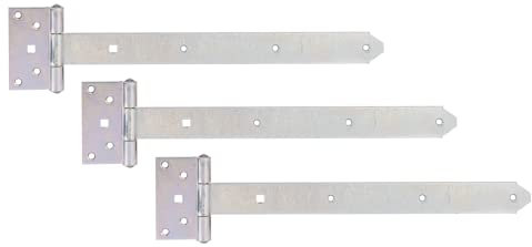 Alberts 310936 Kreuzgehänge | mit verpresstem Stift | galvanisch verzinkt, dickschichtpassiviert | Band 391 x 40 mm | Scharnier 103 x 59 mm | 3er Set