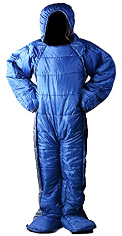 Gaorui Mummy Sleeping Bag - Humanoid, Outdoor & Indoor, Portable, Ultralight, Warm, Windproof, Adult (Blue, L)