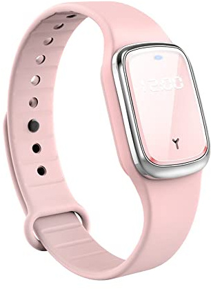 Armband Ultraljud myggavstötande, USB-laddning anti-mygg elektronisk armbandsur/vattentät/återanvändbar/bärbar för vandring camping utomhus-rosa