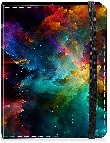 Photo Album 5x7 Photos - 60 Photos Capacity PU Leather Cover Photo Album with Strong Elastic Band, Portable Picture Album for Family Wedding Wedding Anniversary, Starry Sky Cloud