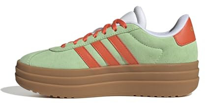 adidas Unisex Kinder VL Court Bold Shoes JUNIOR Schuhe, Semi Green Spark/Semi Impact Orange/Cloud White