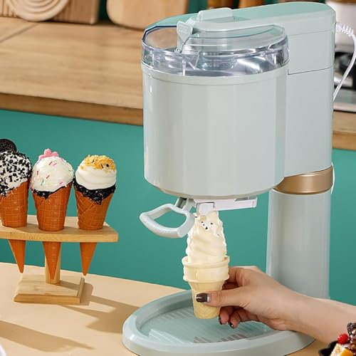 Ice Cream Maker – Automatic Mini Soft Serve Machine for Home, DIY Fruit Creami Dessert Maker, Compact Icecream Appliance