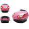 Motorradkasten., Wasserdichter Aufbewahrungskoffer aus Kunststoff, mit Rückenlehne und Montagezubehör(Pink)