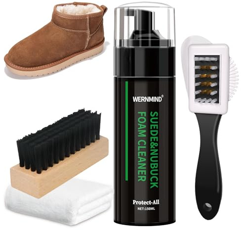 WERNMIND Suede Nubuck Boots Shoe Cleaner Kit Trainer Shoe Cleaning Kit Tennis Sneakers Waterproof protecter Spray