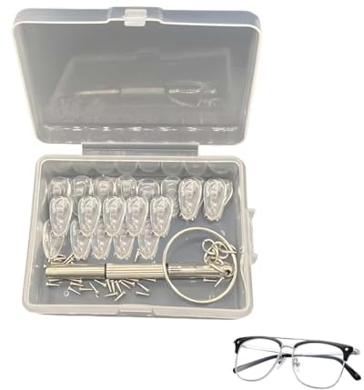 LACHT 10 Paires Plaquette Lunette, Coussinets De Nez En Silicone, Plaquettes De Nez Antidérapantes, Silicone Transparent Accessoires Pour Lunettes De Soleil Et Lunettes, Sans Odeur Piquante