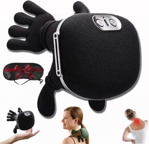 Massaggiatore cervicale, massaggiatore per spalle, massaggiatore Shiatsu schiena e collo, 3 impostazioni di massaggio e 2 livelli di riscaldamento, per casa, ufficio, viaggi, rilassa i muscoli