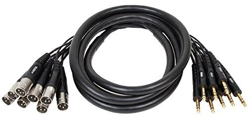 Music Store MC-08, 8-fach Multicore, 3 m, XLR-male, Klinke symmetrisch, Schwarz