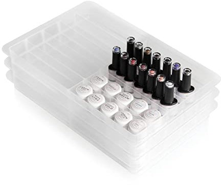 Sortierbox groß als Ordnungsystem und Aufbewahrungsbox stapelbar für Nageldesign Gel Tiegel, Farbgel, Gellack, Nailart in transparent aus Plastik · Lynis-Nailshop.de