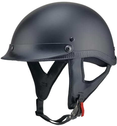 VVPEC Halbschalenhelm Mit ECE-Zulassung Vintage Motorradhelm Baseball Cap Cruiser Chopper Scooter Helm Herren Retro Motorrad Halbhelm Damen Mofa Helm(2,XL(61~62CM))