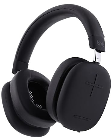 T'nB - Bounce ANC Dark Black, Casque Bluetooth sans Fil, Réduction de Bruit Active ANC, Longue Autonomie 50h, Son Immersif, Micro Intégré, Bluetooth 5.3, Pochette de Transport - Noir