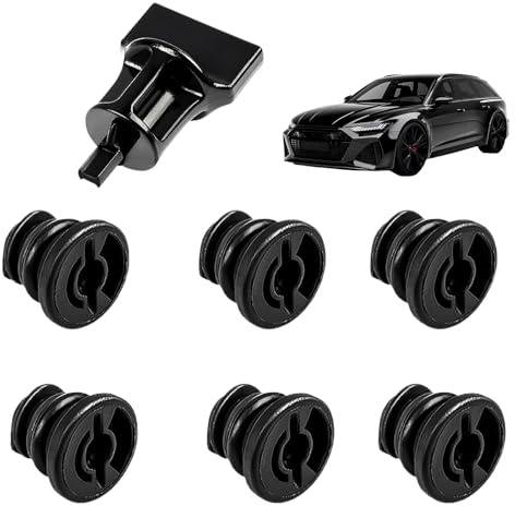 6 Pièce Bouchons de Vidange d’Huile avec Outil de Retrait, Vis bouchon carter d'huile, Compatible pour 1,8 L et 2,0 L Essence pour A3 A4 A5 A6 Q7 S3 TT et Golf, Numéro OEM 06L103801