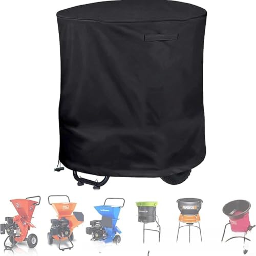 Housse pour déchiqueteuse de bois d'extérieur avec tissu Oxford imperméable, résistant à la poussière et aux UV conçue pour un ajustement sûr dans le jardin