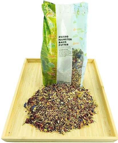 Getzoo Zwerghamster Basisfutter 500g | Naturnahe Ernährung | Mit reichhaltigen Grassaaten & Asiatische Hirsesorten | Leichtes Futter | Ohne Eiweiß | Diabetes-freundlich